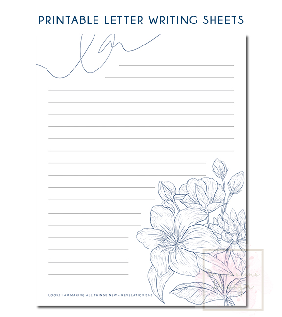 Vines Printable Letter Writing Sheets