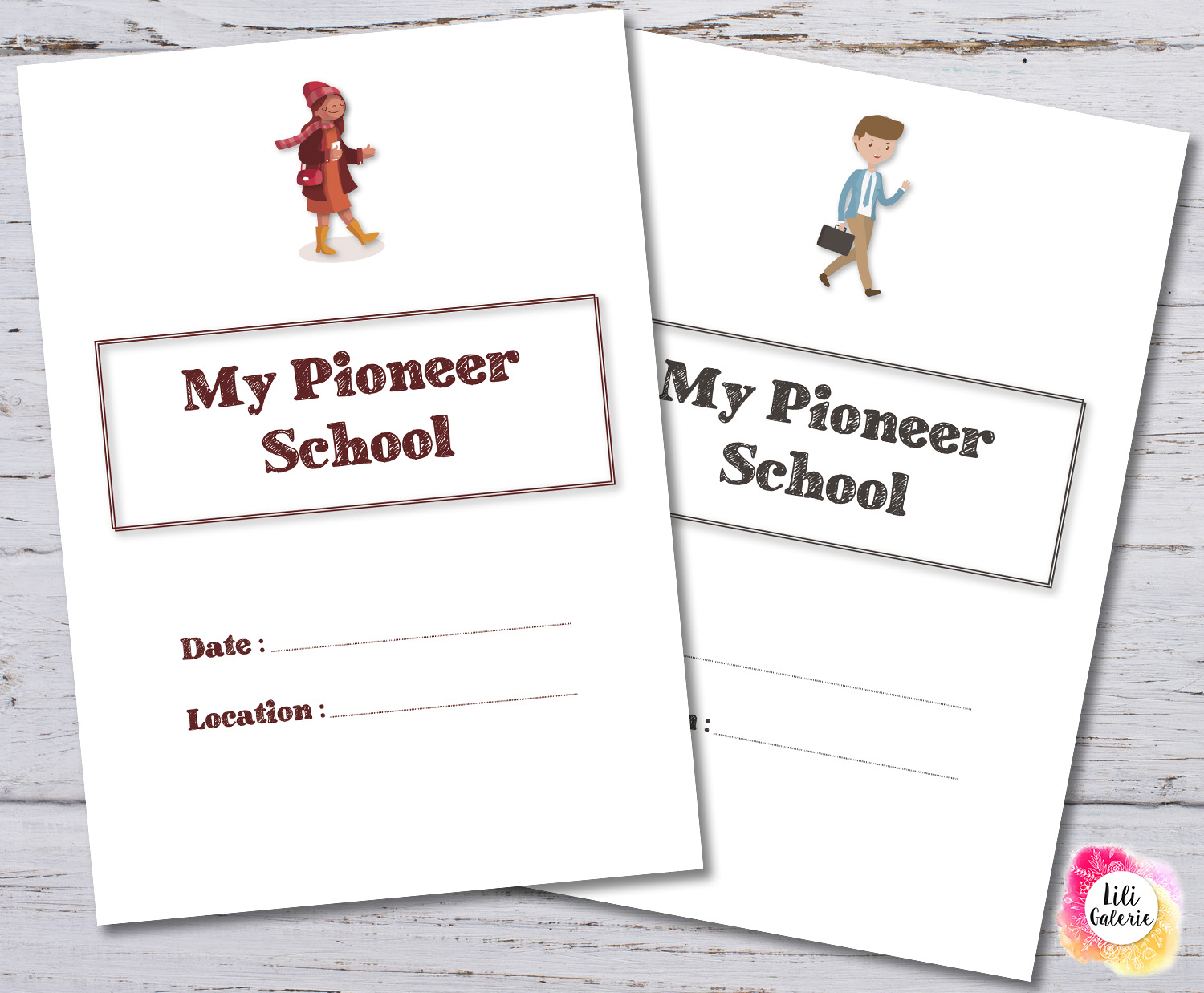 Pioneer School Notebook - Digital print