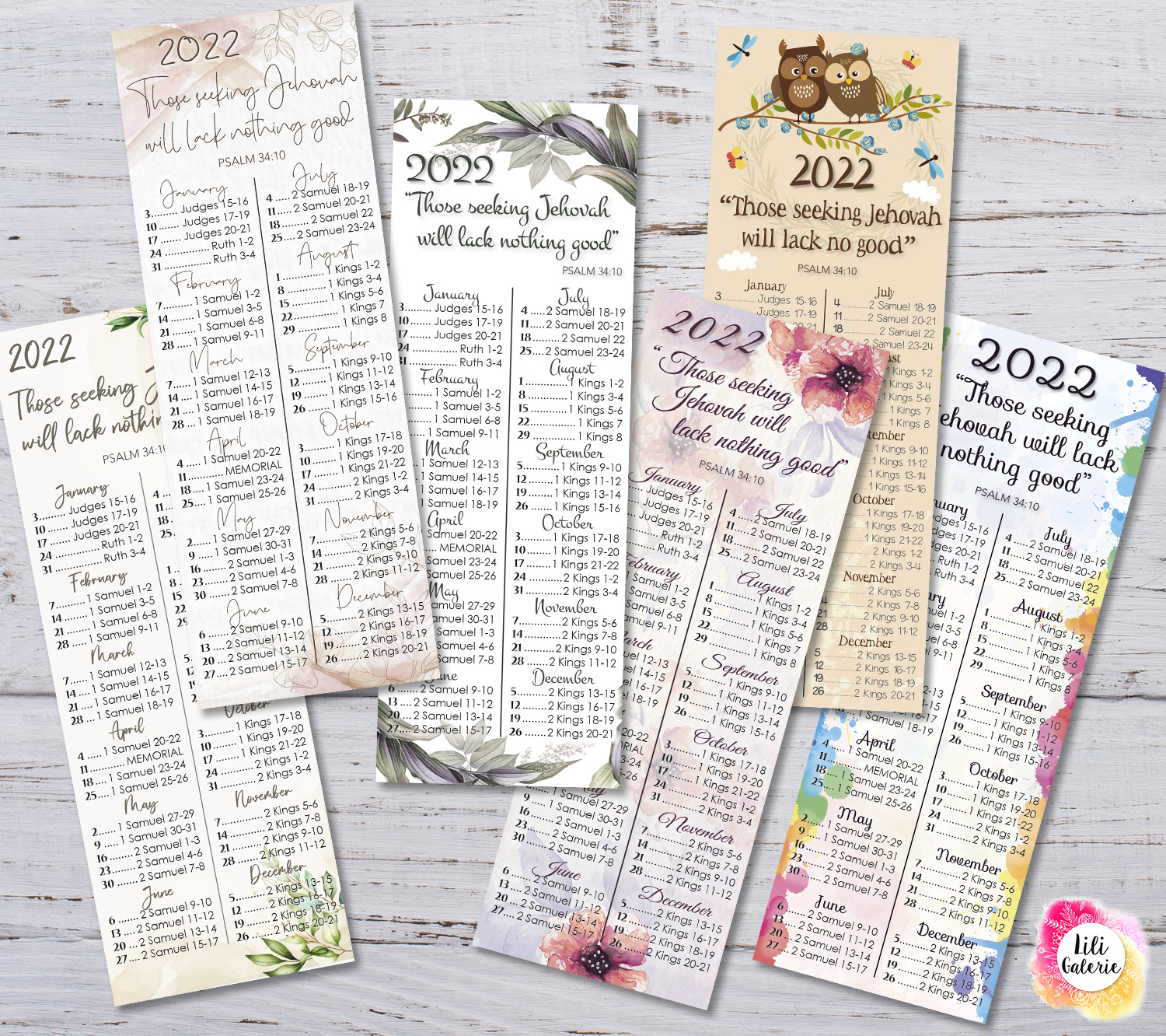 LiliGalerie-Bookmark-Bible Reading 2022