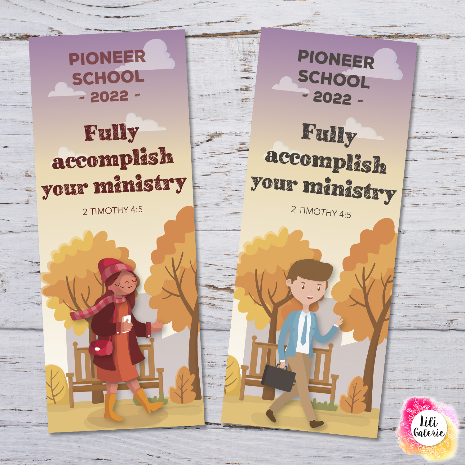 2 Bookmarks for Pioneer School