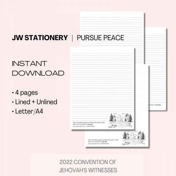convention pursue peace stationery 2022