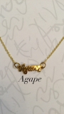 Agape necklace in golden tone